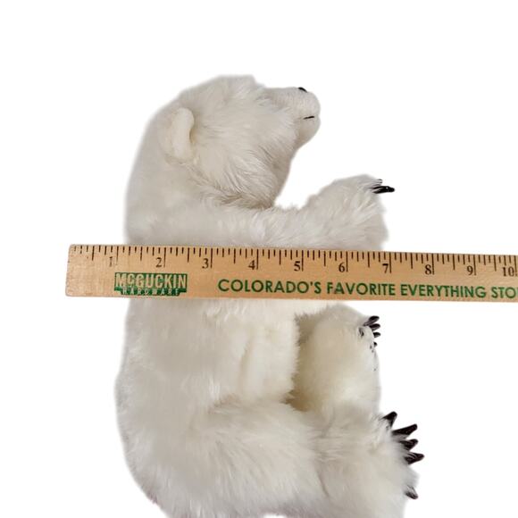 National Geographic Polar Bear Plush 10" White Stuffed Animal Toy with Claws - Picture 9 of 16